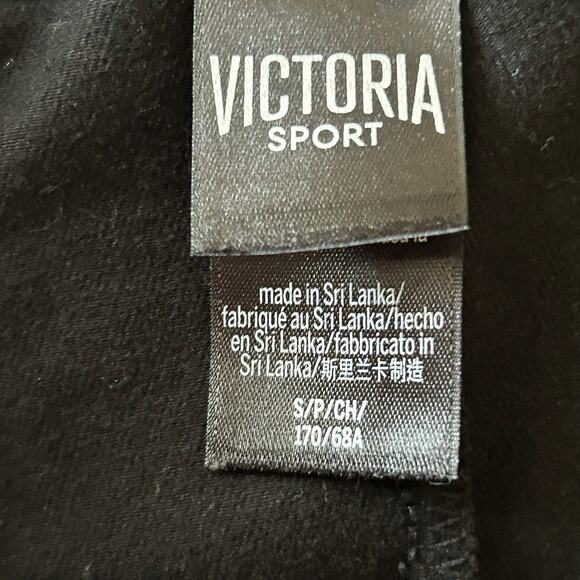 Victoria Sport Black Leggings with Mesh Criss Cross Detail at Ankles S - Picture 6 of 7